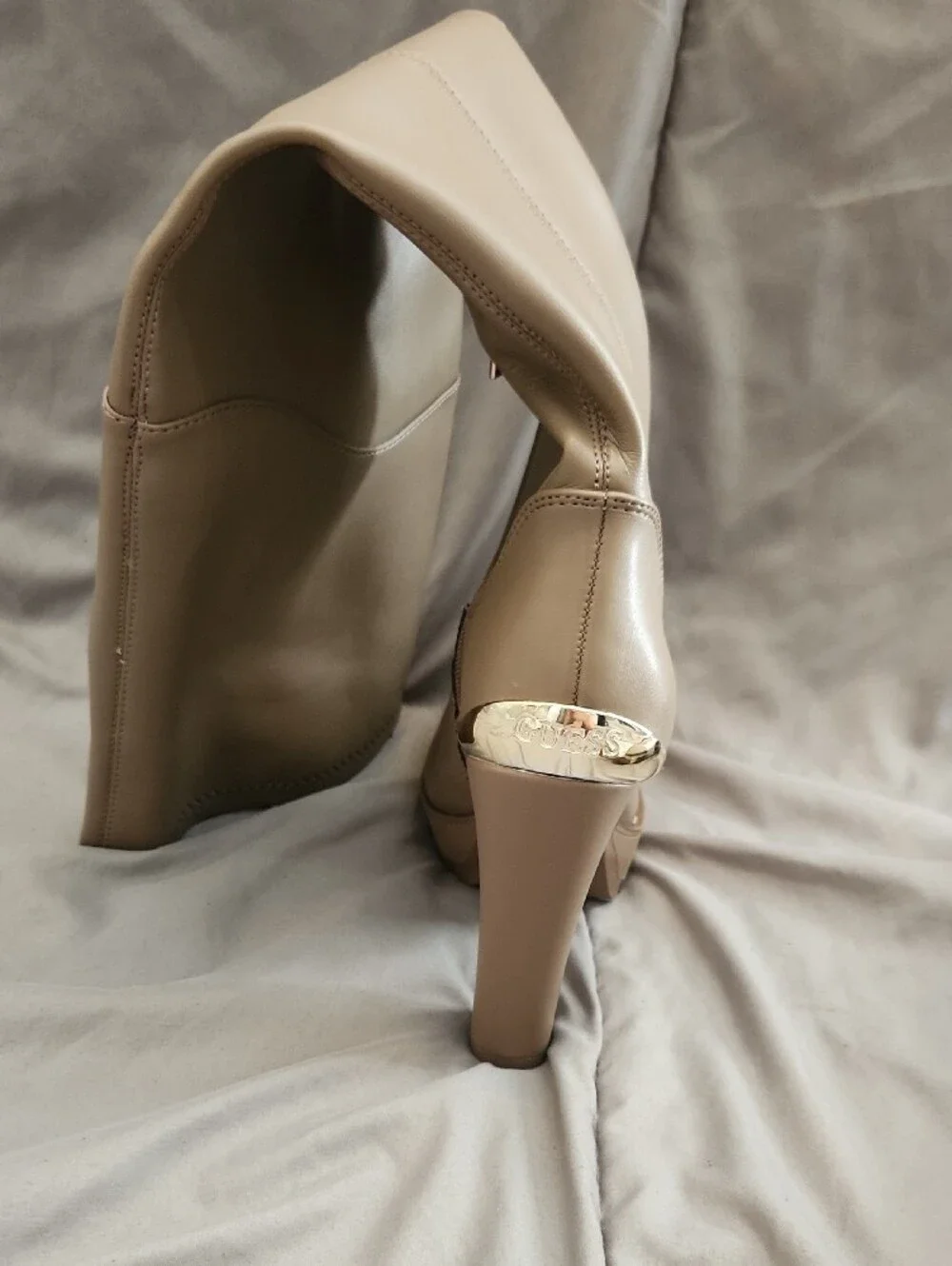 Guess Taupe Over-the-Knee Platform Boots